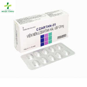 Thuốc Czartan 25 - điều trị tăng huyết áp (5 vỉ x 10 viên)